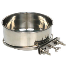 康贝尼悬挂式狗碗防打翻狗盆不锈钢猫碗笼固定挂碗食盆喝水碗 宠物用品 中号/14cm/25斤内猫狗用