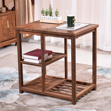 承古堂红木家具非洲鸡翅木（学名：非洲崖豆木）边桌茶几茶水车全实木中式小户型茶桌椅组合阳台茶台泡茶桌 平板茶几  长68*宽50*高70cm