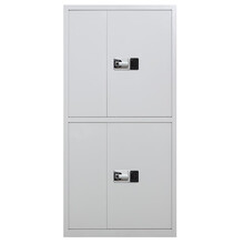 办公虎 钢制加厚智能电子指纹密码柜密码文件柜铁皮柜资料柜保密柜档案柜 灰白四门保密柜 灰白四门保密柜
