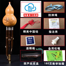 云南紫竹葫芦丝c调降b调乐器初学者零基础中小学生成人g/f调 【3音演奏款】降B调【送礼包+教材+皮盒】