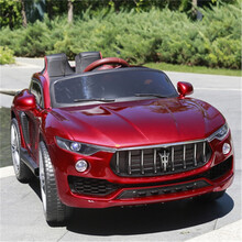 婴儿童电动车四轮遥控汽车1-3岁4-5-7童车宝宝小孩玩具可坐人充电 玛莎烤漆酒红+所有功能+