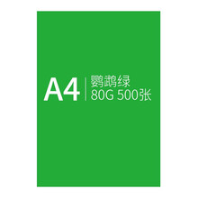 国为彩色复印纸a4打印纸千纸鹤折纸彩纸儿童手工彩色A4纸儿童剪纸 A4 500张*80克鹦鹉绿色