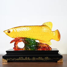 禾笙堂 金龙鱼摆件开业礼品办公室新房乔迁客厅酒摆件工艺品家居电视柜摆设装饰品 金龙鱼大号长50*宽20*高29cm