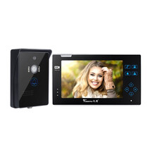 天图可视门铃 7英寸有线家用智能拍照录像 高清别墅家用带夜视有线电子门铃 TK701DVR 1门口机+1室内机黑色