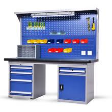 佐盛静电工作台电子维修桌实验室试验台流水线操作台 2.1米1抽1门+4抽+双挂板