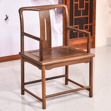 承古堂红木家具非洲鸡翅木（学名：非洲崖豆木）南宫椅靠背椅办公椅电脑椅实木新中式扶手椅茶桌椅凳子TG 长61*宽50*坐高46(总高91)cm