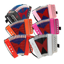 派尼美特带视频教程音乐儿童手风琴乐器亲子儿童玩具男孩女孩生日礼物早教 粉色手风琴+卡通乐谱册