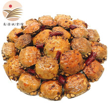 【香辣蟹】固城湖富侬堂香辣蟹大闸蟹净重300克零食蟹开袋即食迷你蟹麻辣小螃蟹熟食海鲜 全母香辣蟹3罐装