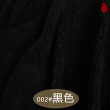 舒棉绒 珊瑚绒羊羔毛绒布料 超柔软保暖玩偶宠物 服装手套里衬布 002#黑色