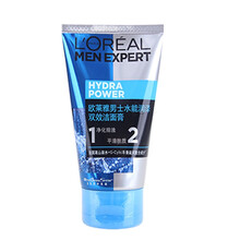 欧莱雅男士洁面 洗面奶 深层清洁 中小样旅行装便捷装有非卖品赠品字样介意慎拍 水能润泽双效洁面膏50ml