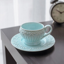 中古咖啡杯小精致奢华意式浓缩小号高档复古怀旧欧式宫廷风釉下彩 公主咖啡杯-粉色