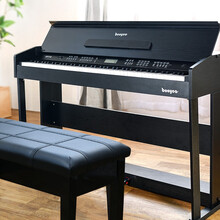 BOOYOO智能儿童电钢琴88键重锤电子数码钢琴专业成人家用 真钢级710白-88键全配重重锤-三踏板-智能+凳