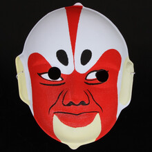 植绒京剧脸谱面具可戴中式国粹川剧变脸演出道具工艺古风京剧脸谱 中国风变脸专用道具脸谱 10号