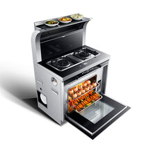 伟佳好太太 集成灶抽油烟机燃气灶大容量蒸箱烤箱消毒柜 烟灶蒸烤消一体套餐吸油烟机煤气灶烟机煤气灶具 90CM蒸箱一体 弧形头部暖菜 烟灶联动 防火墙 气电两用天然气 （一级能效 熄火保护）