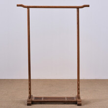 承古堂红木家具非洲鸡翅木（学名：非洲崖豆木）卧室落地实木衣帽架中式仿古室内鞋柜挂衣架一体TG 可拆装：长79*宽38*高144(总长106)cm