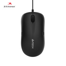 双飞燕（A4TECH）WM-100S 静音鼠标 有线鼠标 办公鼠标 便携鼠标 对称鼠标 黑色