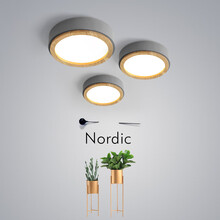 VVS美学灯 北欧阳台吸顶灯玄关走廊过道灯简约现代木质led圆形卧室衣帽间厨房卫生间灯具 26*26cm单色白光