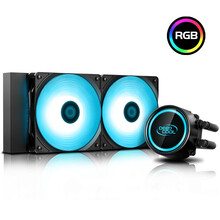 九州风神（DEEPCOOL）玄冰400 大霜塔 CPU散热器（风冷水冷 多平台 预涂硅脂 静音风扇） 水元素240RGBV2