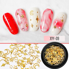 薇林圣诞美甲抖音超闪美甲水钻饰品日系星月潮款混合装饰奢华网红钻石 星月（XYY-09）