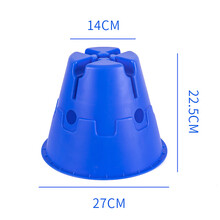 儿童户外体育玩具早教感统训练器材体能棒触觉走墩雪糕筒单园桶 单元桶蓝色1个