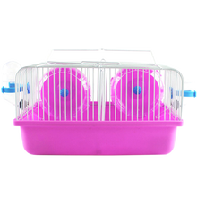 洁西 仓鼠活体笼子超大别墅 47基础笼金丝熊笼 外带手提仓鼠笼子 相亲隔离笼 仓鼠便携笼两只笼 红色相亲笼