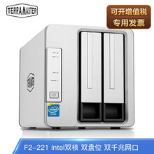 铁威马（TERRA MASTER）F2-221家庭云存储NAS网络服务器 个人云存储私有云网盘 加配企业级硬盘 24TB 12T*2
