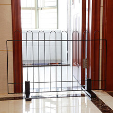 舒适宠铁制宠物围栏狗栅栏小型犬室内立式隔离围栏防护门 黑色 M-中型