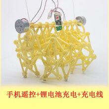 风力仿生兽永动机科技小发明diy玩具手工发明机器人风能动力神兽机械兽 手机遥控仿生兽锂电池充电