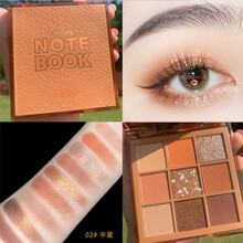 novo色彩笔记本九色眼影 干枯玫瑰南瓜大地色学生初学者哑光珠光亮片多层次显色 2#半夏