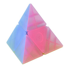 奇艺 果冻色二阶 三阶 四阶 五阶 粽子 金字塔 斜转 SQ1魔方 钥匙扣魔方 透明果粉 益智玩具 二阶金字塔魔方