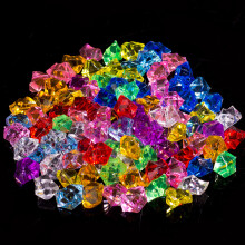 儿童水晶宝石儿童玩具水晶钻石粒玩具宝石玩具儿童亚克力宝石塑料 混色（18mm*25mm）100颗