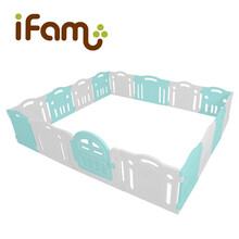 ifam韩国进口 加强版围栏宝宝游戏安全床防摔防护栏240x140&240x280 天使蓝（可搭配240x280垫子）