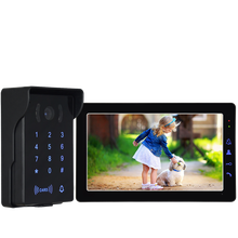 禾太Hetai可视对讲门铃家用9英寸高清夜视智能指纹密码刷卡门禁系统 密码刷卡一拖一