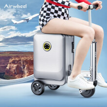 Airwheel电动滑板车骑行行李箱老年电动代步车骑行拉杆箱 24寸-SE3智慧黑15km