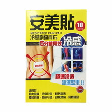 【JD物流】跨境直邮 日本安美露热疗舒纾痛贴肩颈痛2/3/6片装肩颈腰背关节痛 安美贴冷感镇痛膏布10片