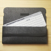 适用于 罗技 K380键盘包 k480 K780 K580 MK470键盘袋 收纳包毛毡包无线蓝牙包 K580/MK470黑色尺寸394mm*156mm