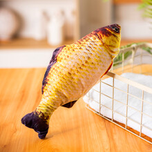 会动的鱼摇摆草鱼玩具仿真会跳的鲤鱼电动儿童会跑宝宝跳动小鱼毛绒网红抖音同款玩具电动鱼 会跳会动的电动仿真【鲤鱼】 官方标配