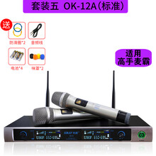 先科无线话筒一拖二家用唱K歌连电视手持麦克风套装一体机金属u段调频舞台会议KTV专业带功放机接收器 高手麦霸标准版 官方标配