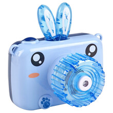 吹泡泡机相机儿童网红少女心全自动泡泡枪器电动玩具泡泡水补充液 128-蓝色相机款泡泡机(3节5号电池)
