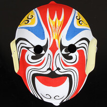 植绒京剧脸谱面具可戴中式国粹川剧变脸演出道具工艺古风京剧脸谱 中国风变脸专用道具脸谱 5号