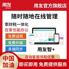 用友智+财务进销存管理软件 办公记账库存管理报税核算税务发票 （财务+业务）3用户：6660元/年
