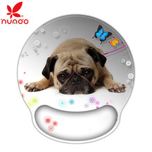 花朵 可爱卡通锁边护腕鼠标垫创意办公护腕记忆棉腕垫 DIY游戏垫 哈皮狗（车线）