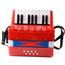 奇宝居 手风琴 17键8 儿童ABS玩具手风琴音乐启蒙乐器 红色