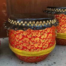 米囹 醒狮鼓 16 18寸舞狮鼓 水牛皮鼓 佛山狮鼓 成人锣鼓 大鼓 龙舟鼓 红色(12寸)