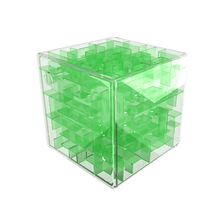 魔域3D立体迷宫球玩具走珠儿童智力开发益智专注力训练球平衡魔方 中号8CM透明绿