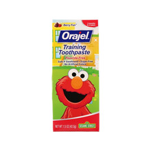 Orajel 芝麻街无氟训练牙膏 浆果味 42.5克 无氟可吞咽清除牙菌斑去渍温和清洁