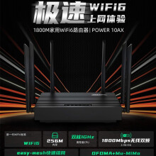 磊科（netcore） 全千兆端口双频5G无线穿墙游戏家用WiFi6路由器支持Mesh组网穿墙 POWER 10AX （1800M）
