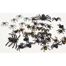 假蜘蛛 仿真小蜘蛛模型花蜘蛛假蜘蛛整蛊玩具吓人万圣节恐怖儿童玩具 6款混发20只