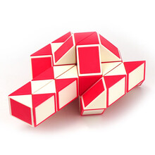 奇艺魔方72段魔尺 24段36段48段72段百变魔尺儿童男女小孩初学者节日礼物益智减压玩具 48段-红白