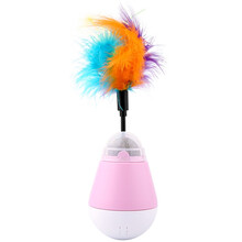 Dr.Bio猫咪旋转风车猫玩具猫薄荷球逗猫玩具不倒翁木天蓼玲珑球磨牙棒逗猫棒猫零食猫咪自嗨玩具用品 猫咪不倒翁-粉色